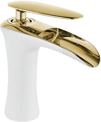 Image de Mélangeur de lavabo Lyra, blanc/or (745300-25)