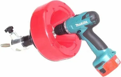 Produktbild von 55435 Rohrreiniger Rohrreinigungsgerät mit Spirale 10mm x 7,6m Abflussreiniger