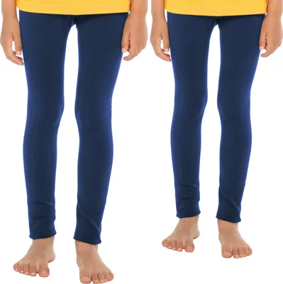 Produktbild von Thermo-Leggings für Kinder - Celodoro - Strumpfhose mit Innenfleece (2er-Pack) - Blau