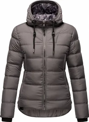 Produktbild von Navahoo Damen Winter Stepp Jacke Parka Mantel Winterjacke gefüttert Renesmee Dunkel Grau Gr. 34 - XS