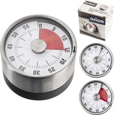 Produktbild von Orion Analoger Küchentimer Eieruhr Zeitschaltuhr Kurzzeitmesser mit Magnet 6 cm