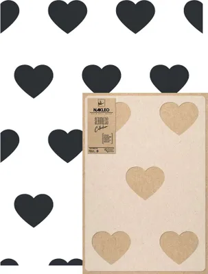 Produktbild von Wandschablone Groß Muster, Malschablone 59x95 cm Herz Liebe Valentinstag Wiederverwendbare Kunststoff, Geometrische Tapete Wandgestaltung