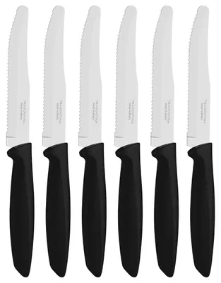 6er Set Obst-/Tomatenmesser, schwarz, 5 Zoll, spülmaschinengeeignet