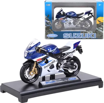 Image de Modèle réduit de moto Suzuki GSX-R 750 à l'échelle 1:18 Welly
