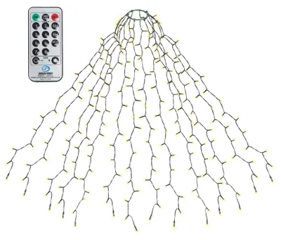 Produktbild von Lichterkette Weihnachtsbaum 3m Warmweiß mit Fernbedienung, SALCAR Überwurf