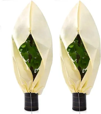 Obrázok produktu pre Zimná ochrana pre záhradné rastliny – 2-dielna zimná ochrana pre rastliny so zipsom a popruhmi – 180 x 120 cm – Ochrana rastlín – Ochrana kríkov