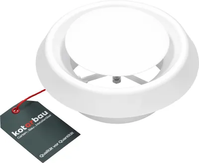 Valvola Di Ventilazione DN 125 Mm In Metallo Verniciato (RAL 9010) - Piatto Valvola Con Sistema A Incasso Per Una Distribuzione Dell'Aria Silenziosa - 4