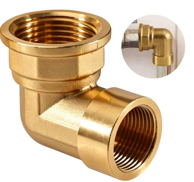 Messingbogen 90° 1" IG x 3/4" IG, Winkelstück