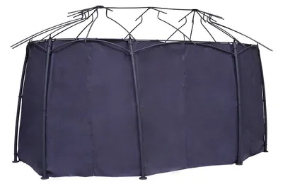 Produktbild von Vorhänge für gartenlaube "malediven" 5x3m aus schieferfarbenem polyester  - Hespéride