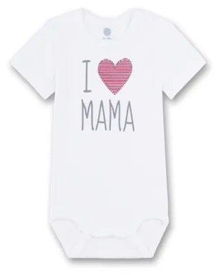 Produktbild von Sanetta 321850, Bodysuit, Uni, Abbildung, Weiß, Kurzärmel, 80 cm