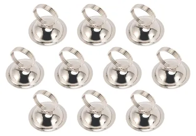 10 Tafelnummerhalter aus Edelstahl, silber, für Hochzeiten