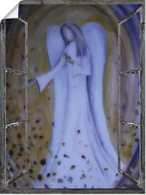Produktbild von ARTland Poster Fensterblick - Engel Größe: 60x80 cm
