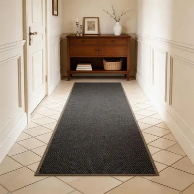 Küchenläufer 43x180 cm, Antirutsch, waschbar, braun