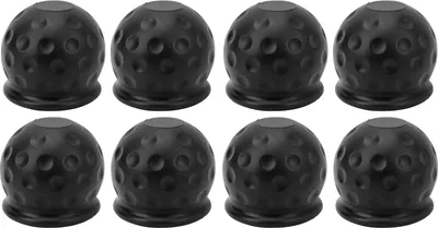 Immagine prodotto di 8 coperture per ganci di traino per camion, 50 mm, protezione resistente, gancio di traino morbido e robusto per camper, roulotte, nero