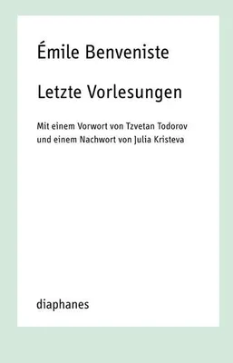 Image de Benveniste, É: Letzte Vorlesungen