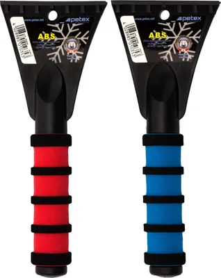 Produktbild von Eiskratzer mit Softgriff, 25 cm lang, aus stabilem ABS-Kunststoff, ergonomisch & rutschfest, Modell 4502, in Rot oder Blau