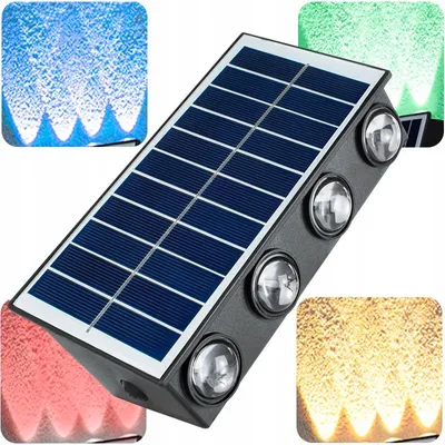 Produktbild von Decorya Washer Solarlampe Wand RGB mit Dämmerungssensor IP65