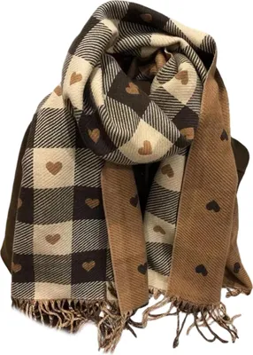 Brauner Schal JHKKU Damen-Schal, Pashmina-Gefühl,  Produktbild-Vorschau 2
