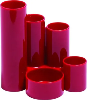 Produktbild von Alco Schreibtischbutler 5 Fächer Kunststoff rot