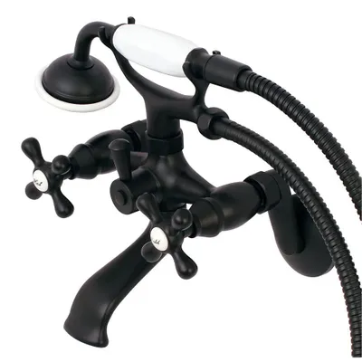 Produktbild von Kingston Brass KS266ORB Kingston Clawfoot Wannenarmatur, Eingeöltes Bronze, Vers