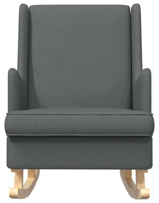 Produktbild von Eleganten-Stil Schaukelstuhl Dunkelgrau 62x80x85 cm Stoff - Schaukelstühle - Möbel26