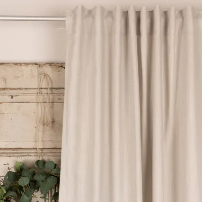 Produktbild von Gardine Leinenoptik Beige mit Smokband 245cm SCHÖNER LEBEN