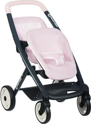 Produktbild von Zwillingspuppenwagen, Maxi-Cosi SMOBY, Rosa, Ab 3 Jahren, Ergonomischer Griff, Ablagefach