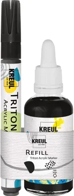 Produktbild von KREUL Refill TRITON Acrylic Marker edge Weiß Set