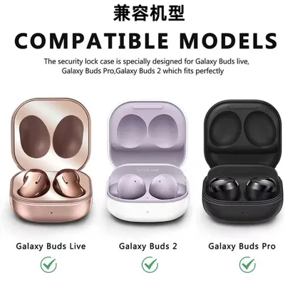 Produktbild von Cadorabo pouzdro pro Samsung Galaxy Buds PRO/LIVE/Buds 2 v černém přenosném ochranném pouzdře na sluchátka z TPU