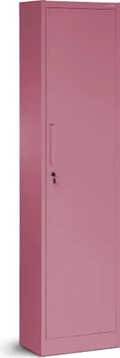 Produktbild von Jan Nowak Stahlblech Aktenschrank Rosa 185x45x40 cm Flügeltür 4 Fachböden Pulverbeschichtung für Büro und Lager