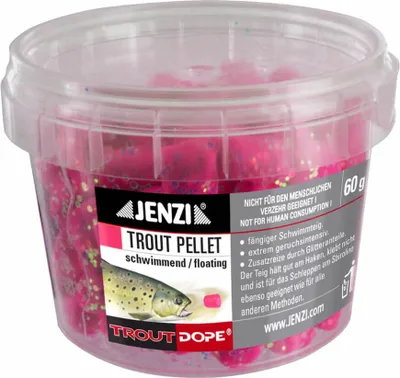 Produktbild von Jenzi Trout-Pellets 60 g Rot-Pink
