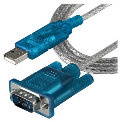 Imagen del producto de StarTech.com Cable adaptador USB 2.0 a puerto serie: convertidor USB a RS232 / DB9, conector a conector, 0,9 m. Adaptador serie, USB 2.0, RS-232