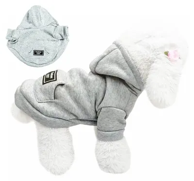 Produktbild von Wintermantel für Hunde mit Tasche, warmer Hundehoodie, Welpenkleidung für kleine Hunde, Chihuahua-Kleidung