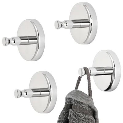 Produktbild von bremermann Bad-Serie LUCENTE - Handtuchhaken 4er Set, aus Edelstahl verchromt