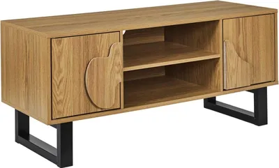 Zdjęcie produktu dla HowHomely komoda pod telewizor beżowa stolik pod telewizor 117x40x48 cm szafka pod telewizor