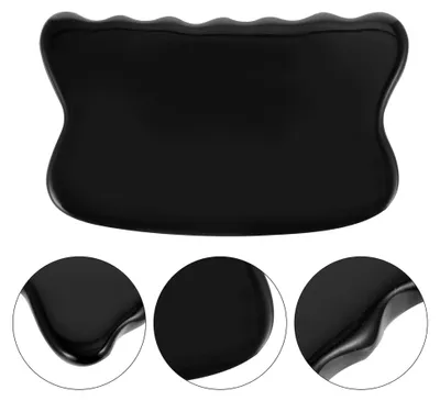 Produktbild von Gua Sha Brett aus Horn für Massage Ergonomisch Gewellte Schabemassageplatte aus Natürlichem Wasserbüffelhorn für Gesicht und Körper zur Förderung der Durchblutung