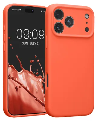 Produktbild von kwmobile Hülle kompatibel mit Apple iPhone 17 Pro Max - Hülle Silikon gummiert - Handyhülle - Handy Case in Leuchtende Koralle