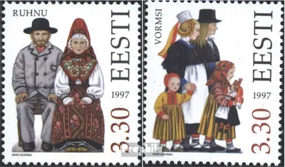 Produktbild von Briefmarken Estland 1997 Mi 306-307 (kompl.Ausg.) gestempelt Trachten