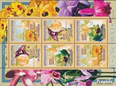 Produktbild von Briefmarken Guinea 2008 Mi 5461-5466 Kleinbogen (kompl. Ausgabe) postfrisch FAUNA - Orchideen