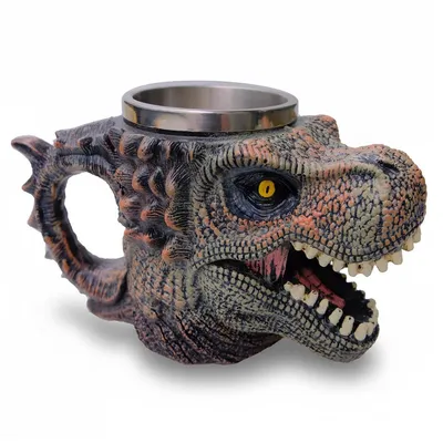 Produktbild von Dinosaurier Kaffeebecher mit Motiv – Lustige Tasse für T-Rex Fans | Wichtelidee für Papa Freund Chef Kollegen Männer