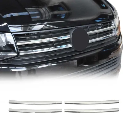 Image de Moulure de Grille de Calandre pour VW T6.1 Transporter 19-24 Acier Chromé 4Pcs