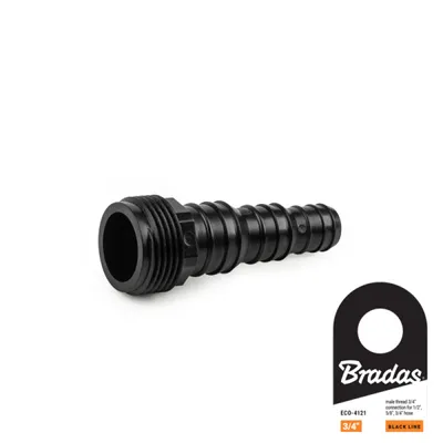 Obrázek produktu pro BRADAS BLACK LINE univerzální adaptér na hadici 1/2", 5/8", 3/4" s vnějším závitem 3/4" BR-ECO-4121