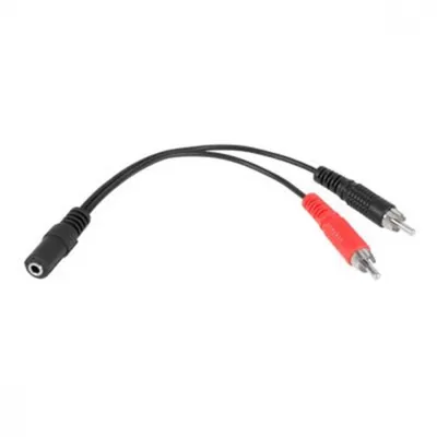 Obrázek produktu pro Kabel Jack 3,5 mm zástrčka -2xRCA 20 cm