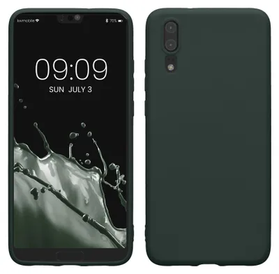Produktbild von kwmobile Handyhülle für Huawei P20 Hülle - TPU Case - Kabelloses Laden - Schutzhülle Cover in Moosgrün
