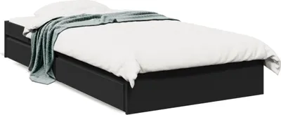 Productafbeelding van Maison Exclusive - Bedframe met lades, zwart, 75 x 190 cm, composiethout