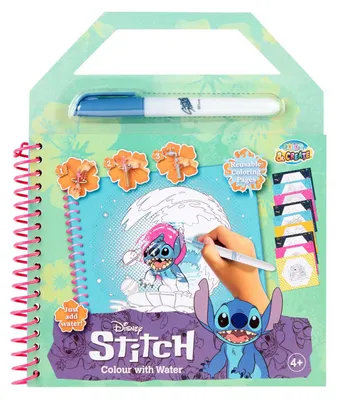 Produktbild von Canenco Stitch Wassermalbuch – inklusive Wasserstift
