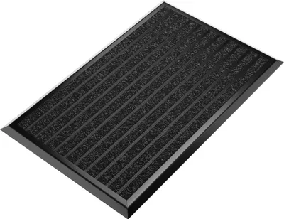 Produktbild von Fußmatte Außen Schmutzfangmatte für Draußen - 50 x 80 cm schwarzem Aluminiumrand Wetterfester Fußabstreifer Outdoor Fußmatte