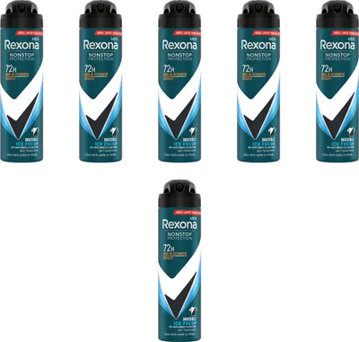 Produktbild von Rexona Men Nonstop Protection Invisible Ice Fresh 6x150ml Deo Deodorant Deospray