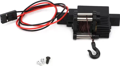 Immagine prodotto di Plastica metallo verricello automatico parte di aggiornamento accessorio adatto per 1/16 RC auto WPL C34 C34K C34KMBlack