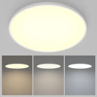 Image de Plafonnière LED avec télécommande - Gradable - 3 températures de couleur - 48W - Blanche